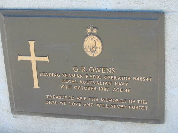 G R OWENS  | 19 Oct 1987, aged 46  | Lowood General Cemetery  |   | 