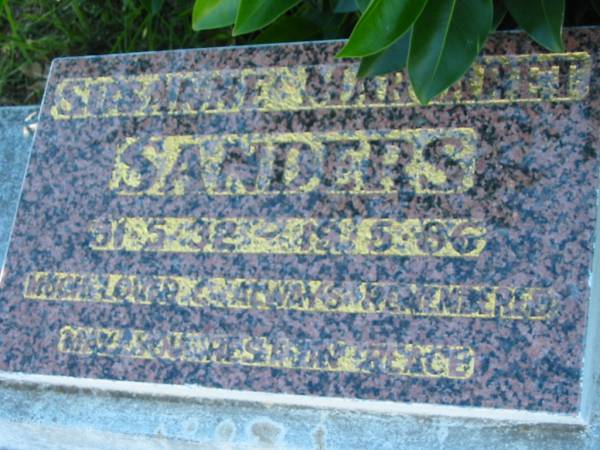 Susanne Margaret SANDERS  | b: 31 May 1932, d: 19 May 1986  | Lowood General Cemetery  |   | 