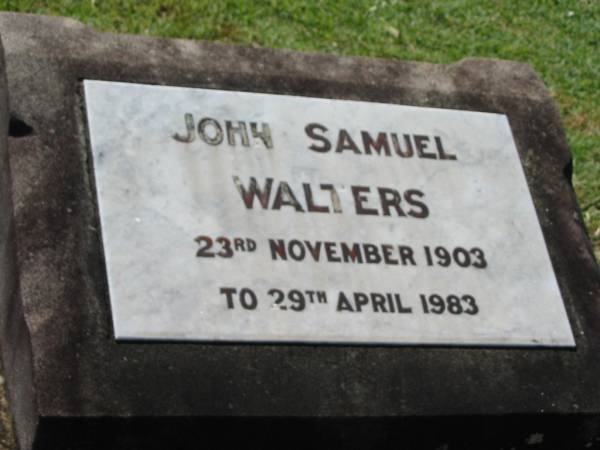 John Samuel WALTERS  | 23 Nov 1903, d: 29 Apr 1983  | Lowood General Cemetery  |   | 