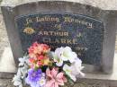 
Arthur J. CLARKE,
died 13 May 1979 aged 75 years;
Ma Ma Creek Anglican Cemetery, Gatton shire
