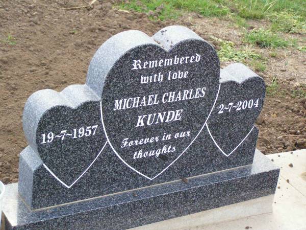 Michael Charles KUNDE,  | 19-7-1957 - 2-7-2004;  | Ma Ma Creek Anglican Cemetery, Gatton shire  | 
