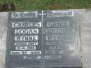 
Charles Logan WYNNE,
died 19-4-1986 aged 95 years;
Grace Gertrude WYNNE,
died 17-8-1982 aged 92 years;
Maclean cemetery, Beaudesert Shire
