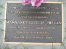 
Margaret Cecelia PHELAN,
mother grandmother great-grandmother,
born 3-2-1925 died 18-5-2003;
Maclean cemetery, Beaudesert Shire
