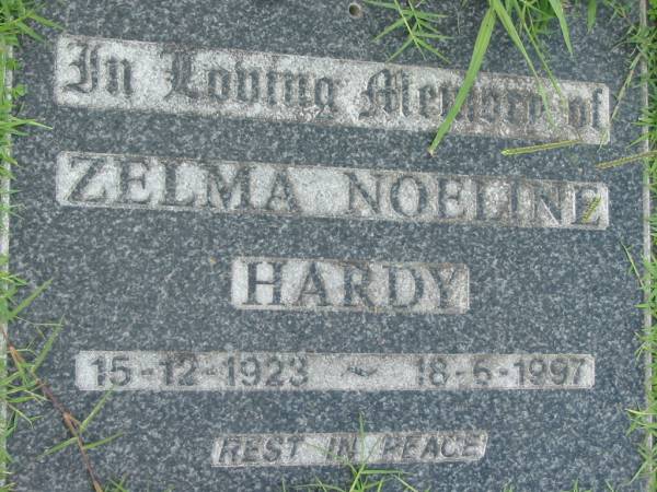 Zelma Noeline HARDY,  | 15-12-1923 - 18-6-1997;  | Maclean cemetery, Beaudesert Shire  | 