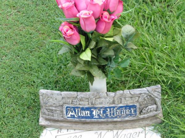 Allan N. WAGER,  | born 9 Apr 1942 died 28 June 2002;  | Maclean cemetery, Beaudesert Shire  | 