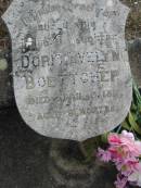 Doris Evelyn BOETTCHER, died 5 April 1917 aged 9 months, daughter; Marburg Lutheran Cemetery, Ipswich 