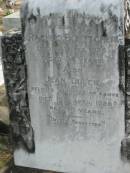 Rachel BOETTCHER, wife, died 24 Feb 1926 aged 34 years; Jean Dulcie, daughter of above, died 14 April 1928 aged 8 years; Marburg Lutheran Cemetery, Ipswich 