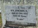 Benjamin BERLIN, died 6 Nov 1927 aged 49 years; Marburg Lutheran Cemetery, Ipswich 
