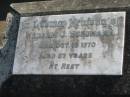 William J. SCHUMANN, died 18 Oct 1970 aged 67 years; Marburg Lutheran Cemetery, Ipswich 