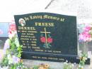 FREESE, Derrel, husband father father-in-law grandpa son, 14-11-1942 - 13-5-1996 aged 53 years; Marburg Lutheran Cemetery, Ipswich 