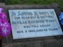 Neville Raymond WENDT, son brother, died 9 Nov 1966 aged 25 years; Marburg Lutheran Cemetery, Ipswich 