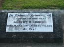 Albert H. BUNNING, brother, died 21 May 1971 aged 80 years; Marburg Lutheran Cemetery, Ipswich 