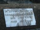 Susie Gertrude ROLL, died 4 Dec 1956 aged 48 years; Marburg Lutheran Cemetery, Ipswich 