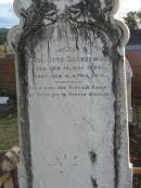Carl Otto SAKRZEWSKI, born 19 May 1888 died 4 April 1915; Marburg Lutheran Cemetery, Ipswich 