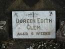 Doreen Edith CLEM, aged 6 weeks; Marburg Lutheran Cemetery, Ipswich 