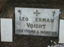 Leo Herman VOIGHT, aged 1 year 5 months; Marburg Lutheran Cemetery, Ipswich 