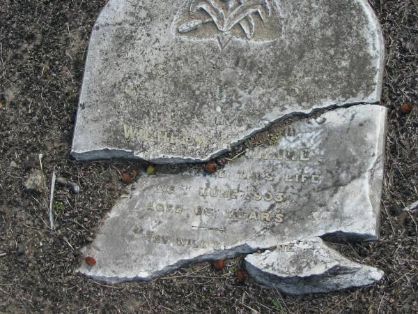 Wilhelm HOHNKE, died 26 June 1903 aged 66 years;  | Marburg Lutheran Cemetery, Ipswich  | 