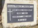 
(Father) Fidelis JOCHAM, New Guinea missionary,
born 1891 died 5 July 1973;
Woodlands cemetery, Marburg, Ipswich
