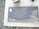 Allan Desmond NEWLOVE,
husband father,
died 11-7-2001 aged 71 years;
Maroon General Cemetery, Boonah Shire