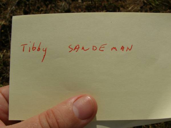 Tibby SANDEMAN?;  | Maroon General Cemetery, Boonah Shire  | 