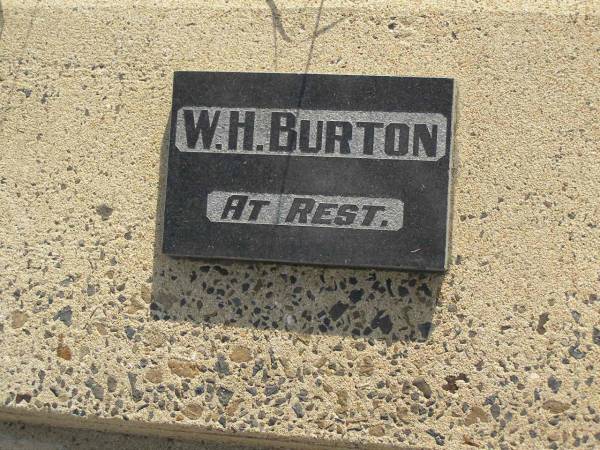 W.H. BURTON;  | Maroon General Cemetery, Boonah Shire  | 