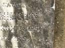 David JAMIESON,
uncle,
died 1 March 1895 aged 28 years,
son of Mr & Mrs D. JAMIESON, Gervan?, Scotland;
Maroon General Cemetery, Boonah Shire