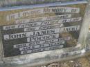John James (Jack) POCOCK,
husband father father-in-law grandpa,
died 25 July 1992 aged 74 years;
Maroon General Cemetery, Boonah Shire