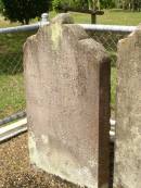 George FURBER, murdered Tinana Creek 3 Dec 1855 aged 45 years; Joseph Thomas WILMSHURST, son-in-law of George FURBER, murdered Tinana Creek 3 Dec 1855 aged 28 years; Mrs W. FURBER, died 21 Aug 1850 aged 63 years, leaving husband & family; murdered Tinana Creek 3 Dec 1855 aged 45 years; Pioneer Cemetery, Maryborough 