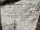 William MCADAM, first chief constable Maryborough, died 9 March 1864 aged 70? years; Rosehannah MCADAM, died 10 March aged 7? years; Catherine? DEIGAN, died 23 Dec 1860 aged 24 years; Pioneer Cemetery, Maryborough 