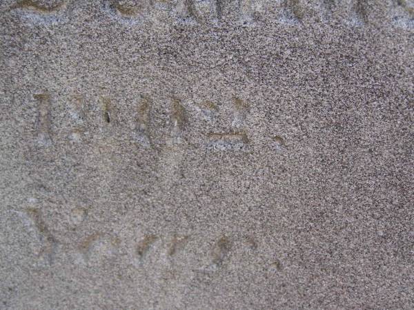 Albert SOMMER,  | son of John & Christina SOMMER,  | died 15 Jan 1902 in 22nd year;  | Meringandan cemetery, Rosalie Shire  |   | 