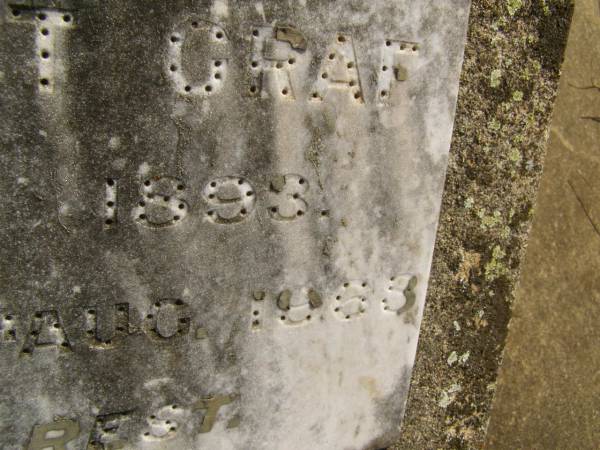 Albert GRAF,  | born 1893,  | died 16 Aug 1968?;  | Meringandan cemetery, Rosalie Shire  | 