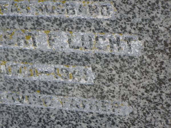 Herbert F. LUCHT,  | husband father,  | 1901 - 1941;  | Meringandan cemetery, Rosalie Shire  | 