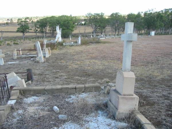 Charles BRIDGEMAN,  | father,  | died 14? Nov 1916? aged 65 years,  | erected by wife & family;  | Roland [unreadable];  | Myrah Frances BRIDGEMAN,  | mother,  | [unreadable];  | Meringandan cemetery, Rosalie Shire  | 