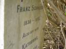
Franz SCHWERIN,
1838 - 1895;
Katherine,
wife,
1838 - 1930;
Meringandan cemetery, Rosalie Shire

