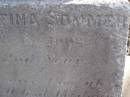 
Albert SOMMER,
son of John & Christina SOMMER,
died 15 Jan 1902 in 22nd year;
Meringandan cemetery, Rosalie Shire

