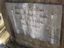 
August FALKNAU,
died 19 March 1929 aged 74 years;
Meringandan cemetery, Rosalie Shire
