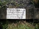 Grace ROBERTS,
died 13 Jan 1913 aged 6 years;
Milbong General Cemetery, Boonah Shire