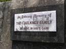 FAULKNER family;
Milbong General Cemetery, Boonah Shire