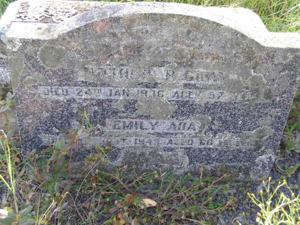 Arthur R. GRAY,  | died 24 Jan 1936 aged 57 years;  | Emily Ada,  | died 1943 aged 60 years;  | Milbong General Cemetery, Boonah Shire  | 