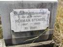 Herman STENZEL, father,
1867 - 1920;
Milbong St Lukes Lutheran cemetery, Boonah Shire
