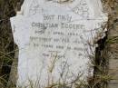 
Christian EGGERT,
born 2 April 1835 died 20 Feb 1920
aged 84 years 10 months;
Milbong St Lukes Lutheran cemetery, Boonah Shire
