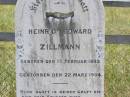 
Heinrich Edward ZILLMAN,
born 17 Feb 1843 died 22 March 1904;
Henrietta, wife,
died 26 Sept 1936 aged 91 years;
Milbong St Lukes Lutheran cemetery, Boonah Shire
