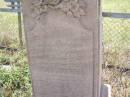 Louise Marie H. STENZEL,
died Jan? 1872?;
Milbong St Lukes Lutheran cemetery, Boonah Shire