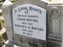 
parents;
Carrie BEITZEL,
1887 - 1937;
Rudolph G.A. BEITZEL,
1883 - 1969;
Milbong St Lukes Lutheran cemetery, Boonah Shire
