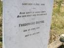 August C.J. BEITZEL, born 3 Feb 1825 died 6 July 1896; Friedericke BEITZEL, born 28 April 1830 died 10 Jan 1916; Milbong St Luke's Lutheran cemetery, Boonah Shire 