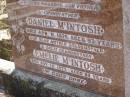 Daniel MCINTOSH,
husband father grandfather,
died 6 Apr 1971 aged 93 years;
Emelie MCINTOSH,
mother grandmother great-grandmother,
died 10 Nov 1977 aged 89 years;
Milbong St Lukes Lutheran cemetery, Boonah Shire