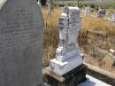 Emelie Amalie Mathilde BADKE, nee GUNTHER,
wife mother,
died 8 Feb 1888 aged 39 years 4 months;
August Ferdinand BADKE,
husband father,
died 27 Jan 1928 aged 81 years;
Milbong St Lukes Lutheran cemetery, Boonah Shire