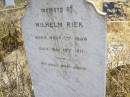 
Wilhelm RIEK,
born 4 Nov 1853 died 13 May 1911;
Milbong St Lukes Lutheran cemetery, Boonah Shire
