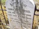 Emma B.J. BEITZEL,
born 17 August 1889 died 2 March 1902;
Milbong St Lukes Lutheran cemetery, Boonah Shire