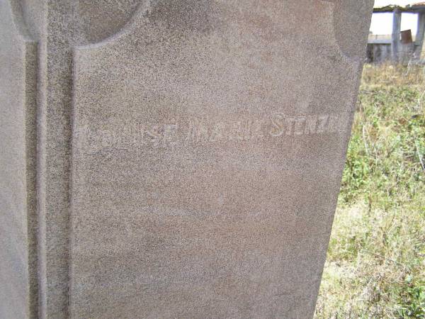 Louise Marie H. STENZEL,  | died Jan? 1872?;  | Milbong St Luke's Lutheran cemetery, Boonah Shire  | 